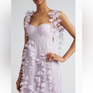 Zimmermann Petals Linen & Silk Corset Gown - Lavender US 6 (Zimmerman Size 1)